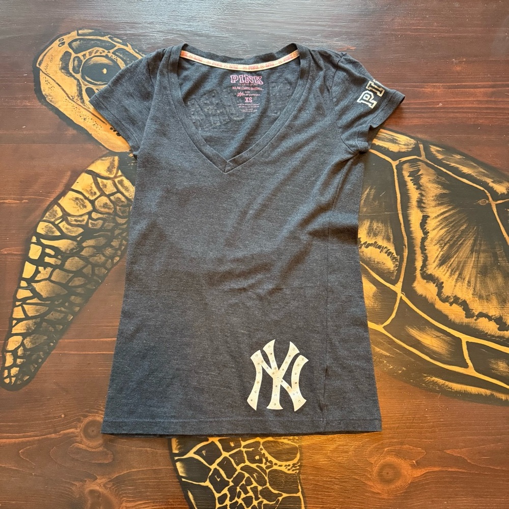 PINK Victoria's Secret Blue Short Sleeve Tee Casual